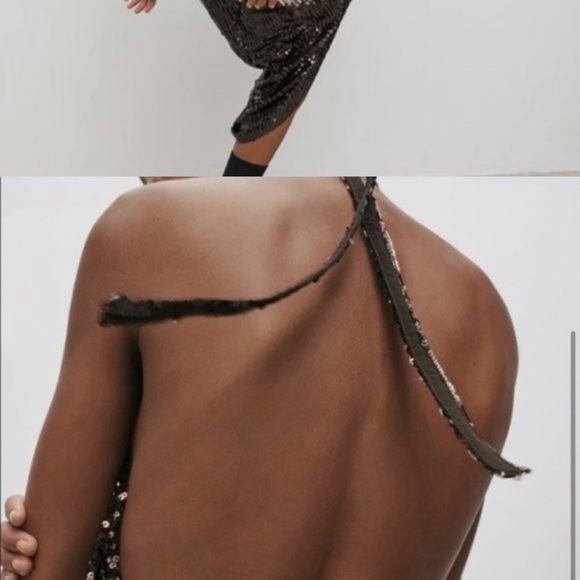 Zara nwot sequin halter dress - Picture 3 of 3